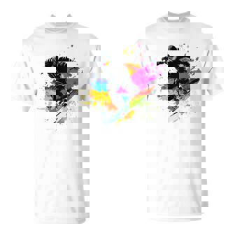 Colorful Skiing Ski Snowboarder Snowboarding T-Shirt | Mazezy