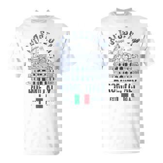 Colosseum Rome Italy Souvenir Flavian Amphitheatre Italian T-Shirt - Monsterry