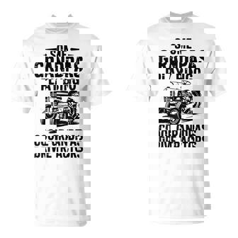 Cool Grandpas Drive Tractors Farming Farmer Father's Day Men T-Shirt | Mazezy