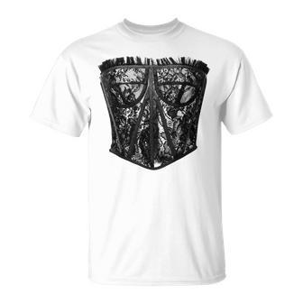 Corset Print Bustier Bra Graphic Trendy Sexy Lingerie T-Shirt - Thegiftio UK