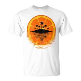 Coucher Deoleil Rétro – Paradis Fun & Cool Fruit T-Shirt - Cadeauxyz