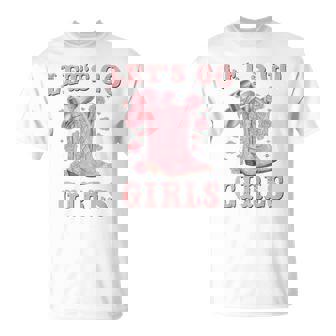 Country Girls Rodeo Woman Pink Cowgirl Lets Go Girls T-Shirt | Mazezy