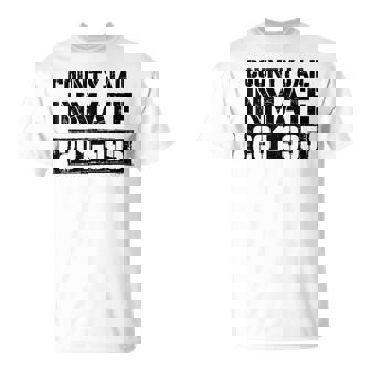 County Jail Inmate Prisoner Spooky Halloween Costume T-Shirt - Monsterry