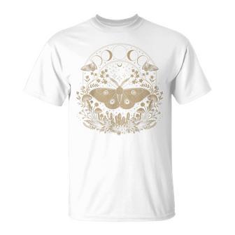 Cute Fairycore Moth Therian Aesthetic Floral For Girls Women T-Shirt - Thegiftio UK
