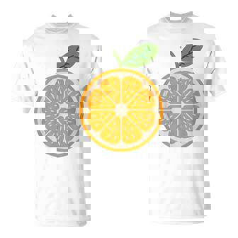 Cute Orange Slice Costume Healthy Fruit Minimal T-Shirt - Monsterry
