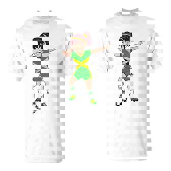 Dabbing Niña Chica Jamaica Fútbol Niños Jugador Dab Deporte Camiseta unisex - Regaloses