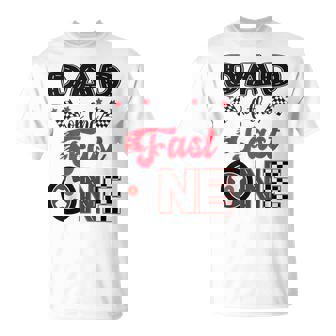 Dad Of The Fast One Car Racing Dad 1St Birthday Boy T-Shirt | Seseable UK