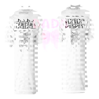 Dada Birthday Girl Matching Coquette Pink Bow T-Shirt | Seseable FR