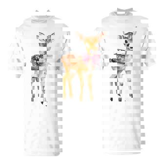Deer Coquette Bow Girl Cute Aesthetic Girl Woman Reindeer T-Shirt - Thegiftio