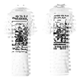 Defend Your Local Public Library Knight Riding Cat T-Shirt | Seseable UK