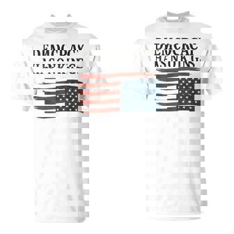 Democracy Has No Kings American Flag 4Th Of July T-Shirt | Mazezy