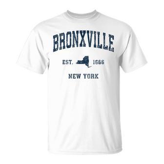 Diseño Deportivo Deportivointage De Bronxville Nueva York Azul Marino Camiseta unisex - Regaloses
