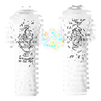 Dog Paw Print Just A Girl Who Loves Dogs T-Shirt | Seseable UK