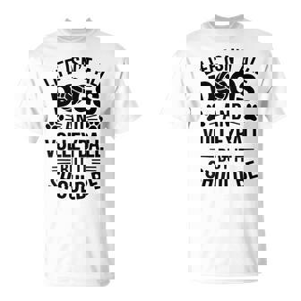 Dogs And Volleyball Volleyball T-Shirt | Mazezy