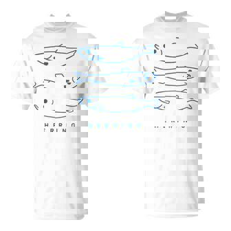 Donna Pesce Aringhe Lineaemplice E Minimale Per Gli Appassionati Diita Mar Con Collo A Maglietta - Novitaregali