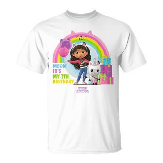 Dreamworks Gabby's Dollhouse 7Th Birthday T-Shirt - Thegiftio UK