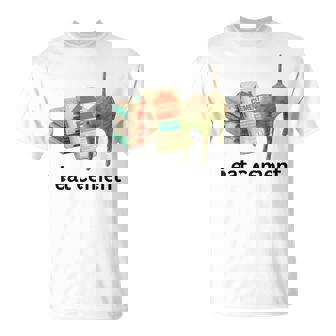 I Eat Cement Cursed Cat Unhinged Meme T-Shirt - Thegiftio