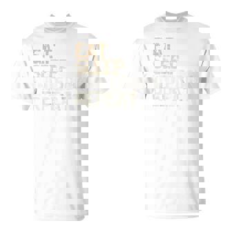 Eat Sleep Indie-Rock Repeat Vintage Spruch Raglan Baseball Tee T-Shirt | Mazezy