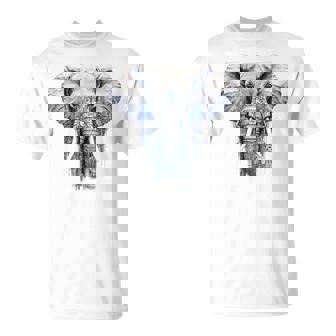 Elephant Artwork Animal Motif Art Animal Elephant T-Shirt | Mazezy