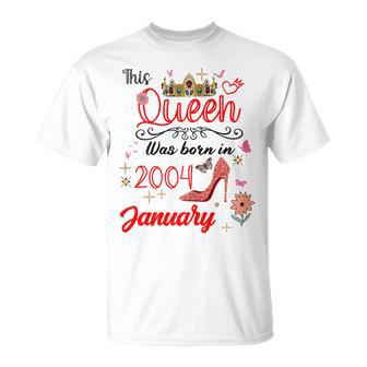 Enero 2004 Cumpleaños Esta Reina Nació En Enero 2004 Camiseta unisex - Regaloses