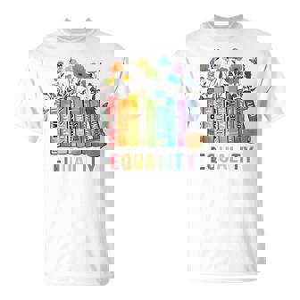 Equal Rights Book Flower Equality Peace Love Kindness Book T-Shirt - Monsterry