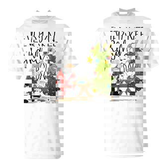 Every Knee Shall Bow Santa Jesus Christian Christmas Pajamas T-Shirt | Mazezy