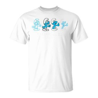 Evoluzione Di Brainy Puffi Film Metaverse Puffi Maglietta - Novitaregali