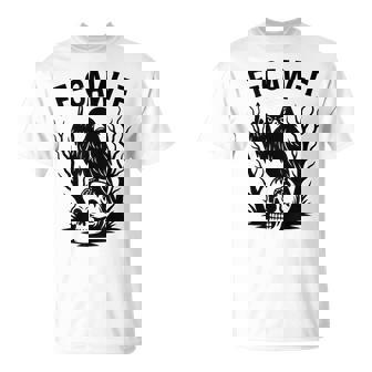 F Caw F Gothic Crow Middle Finger Skull T-Shirt - Thegiftio