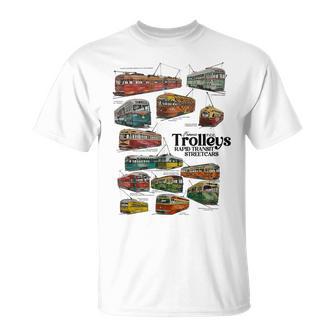 Famous Pcc Trolleys Rapid Transit Streetcars Vintage T-Shirt - Monsterry