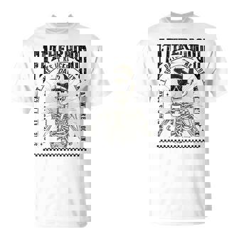 Fatherhood Skeleton Rockin Some Days Vintage Dad T-Shirt | Seseable CA