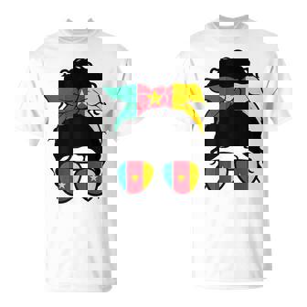 Fille Camerounaise Drapeau Cameroun Fière Camerounaise T-Shirt - Cadeauxyz