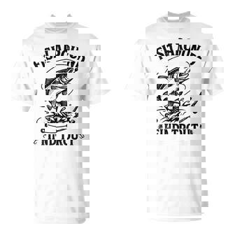 Fish Around And Find Trout Fishing Fathers Day Dad Men T-Shirt | Mazezy