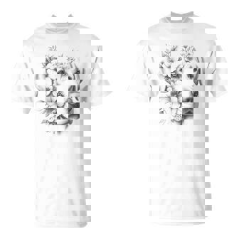 Floral Labrador Retriever Lab Flower Dog Mom T-Shirt | Mazezy