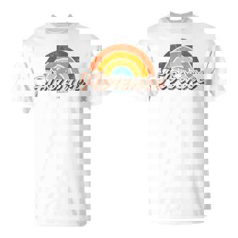 Florence Arizona Azintage Rainbow Retro Années 70 T-Shirt - Cadeauxyz