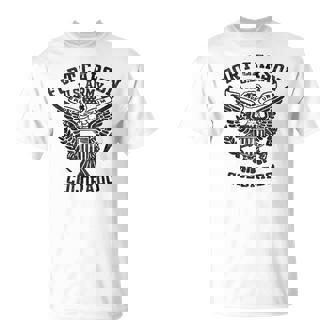 Fort Carson Colorado Co Us Military Base Vintage -Adults Grey Small Short Sleeve Classic Fit Polyester 100 Military-Themed T-Shirt | Mazezy