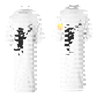 Black Cat Halloween Humor Trump Pumpkin Women T-Shirt - Monsterry