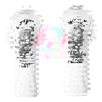 Cat Knits Lover Don't Talk To Me I'm Counting Knitting T-Shirt - Monsterry