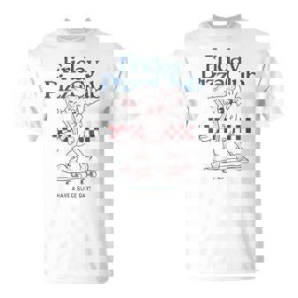 Friday Pizza ClubRetro Cool Skateboarding Pizza Slice T-Shirt - Monsterry