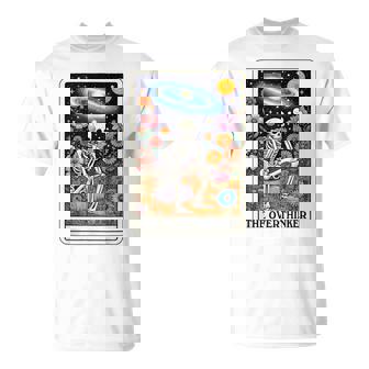 Over Thinker Cool Tarot Card Skeleton Graphic T-Shirt | Mazezy