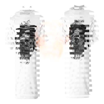 German Wirehaired Pointer Dog Graphic Pet Illustration T-Shirt | Mazezy