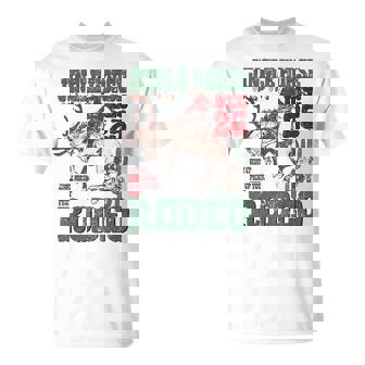 Giddy Up Jingle Horse Santa Cowboy Western Christmas Rodeo T-Shirt - Monsterry