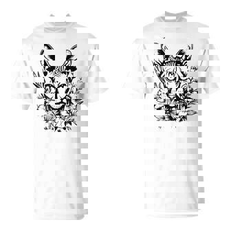 Girls Flowers Pet Floral Hairless Sphynx Cat Lover T-Shirt - Thegiftio