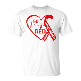 Go Red February American Heart Health Month Awareness T-Shirt | Mazezy