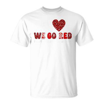 We Go Red Heart Disease Awareness Leopard T-Shirt - Seseable