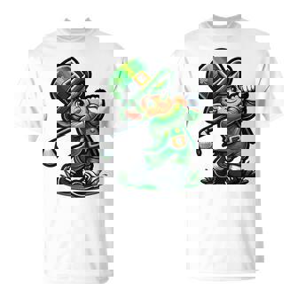 Golf St Patrick's Day Irish Leprechaun Golfer Golfing T-Shirt - Thegiftio