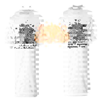 Grateful Thankful Blessed Pumpkin Thanksgiving Autumn Fall T-Shirt | Mazezy