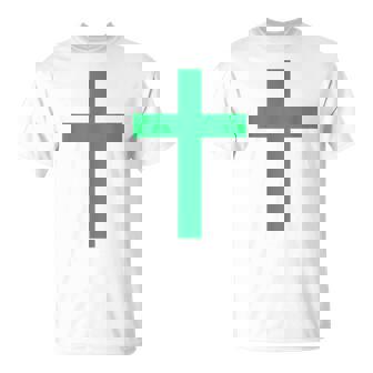 Green Christian Jesus Cross T-Shirt | Mazezy