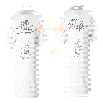 Growing A Little Pumpkin Pregnancy Reveal Halloween T-Shirt - Thegiftio