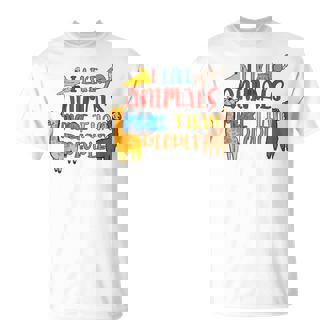 Me Gustan Los Animales Más Que Las Personas Que Amo A Los Amantes Del Bienestar Animal Camiseta unisex - Regaloses