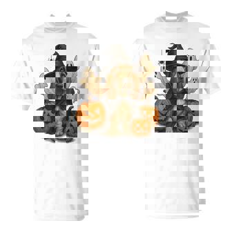 Halloween Basset Hound Witch's Hat Cute T-Shirt | Seseable FR